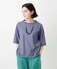 NHKGE40210 GIANNI LO GIUDICE(小さいサイズ)(メゾン ドゥ サンク) クールローレルスカイコットTシャツ ラベンダー