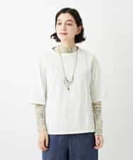 NHKGE40210 GIANNI LO GIUDICE(小さいサイズ)(メゾン ドゥ サンク) クールローレルスカイコットTシャツ ラベンダー