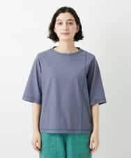 NHKGE40210 GIANNI LO GIUDICE(小さいサイズ)(メゾン ドゥ サンク) クールローレルスカイコットTシャツ ラベンダー