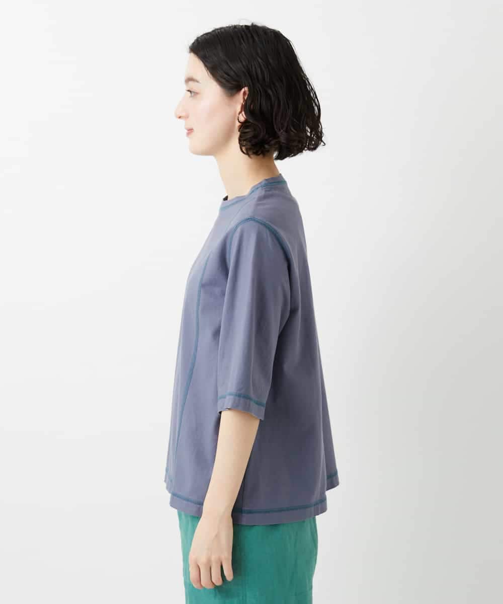 NHKGE40210 GIANNI LO GIUDICE(小さいサイズ)(メゾン ドゥ サンク) クールローレルスカイコットTシャツ ラベンダー