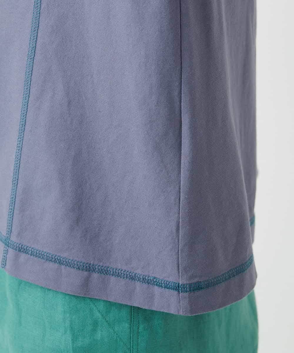 NHKGE40210 GIANNI LO GIUDICE(小さいサイズ)(メゾン ドゥ サンク) クールローレルスカイコットTシャツ ラベンダー