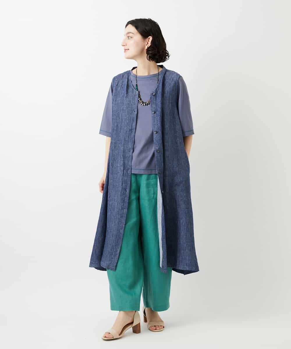 NHKGE40210 GIANNI LO GIUDICE(小さいサイズ)(メゾン ドゥ サンク) クールローレルスカイコットTシャツ ラベンダー