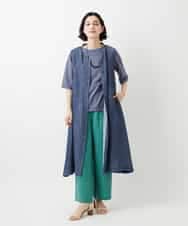 NHKGE40210 GIANNI LO GIUDICE(小さいサイズ)(メゾン ドゥ サンク) クールローレルスカイコットTシャツ ラベンダー