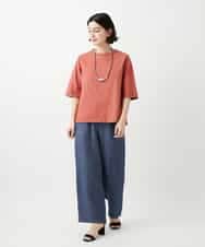 NHKGE40210 GIANNI LO GIUDICE(小さいサイズ)(メゾン ドゥ サンク) クールローレルスカイコットTシャツ ラベンダー