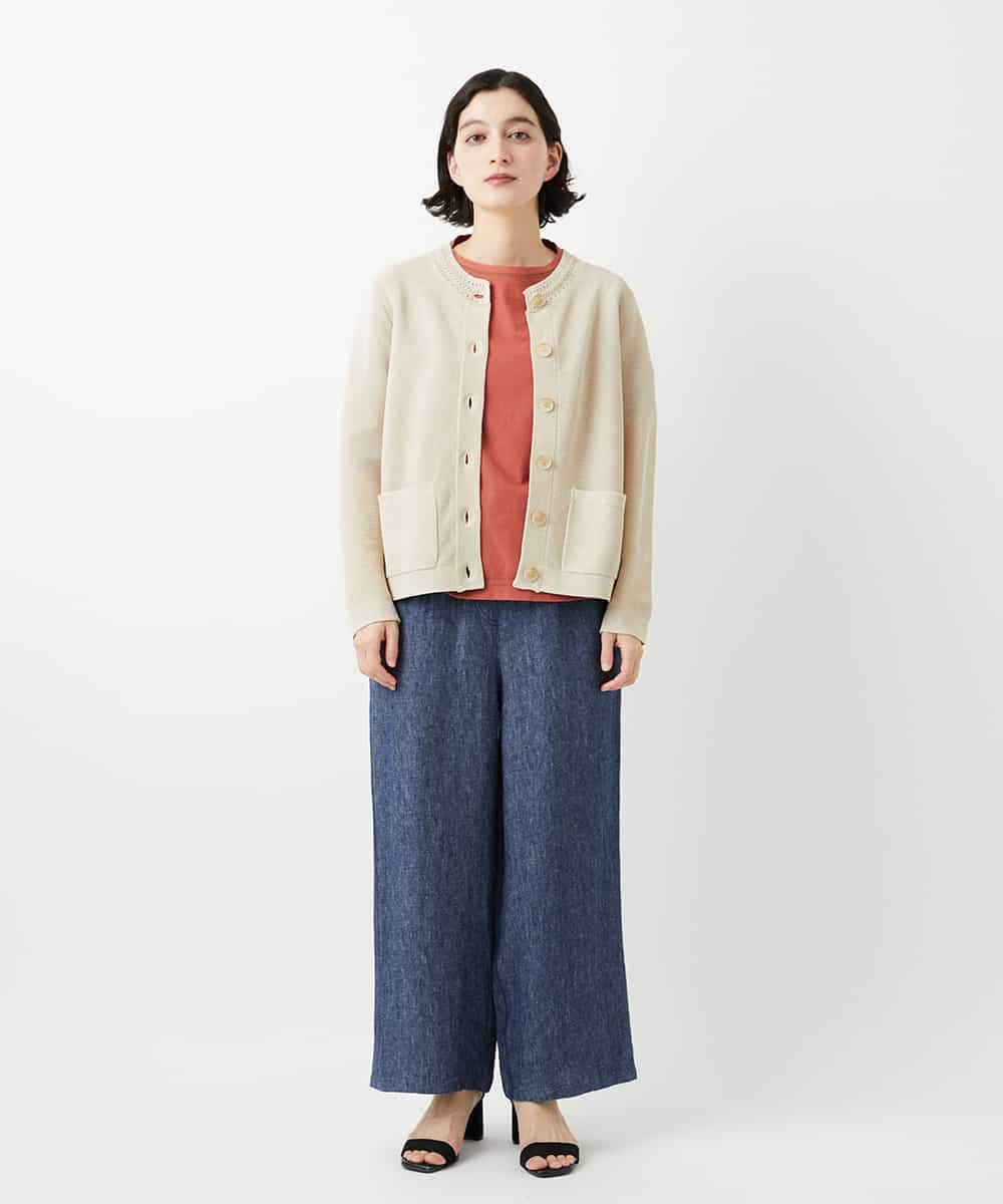 NHKGE40210 GIANNI LO GIUDICE(小さいサイズ)(メゾン ドゥ サンク) クールローレルスカイコットTシャツ ラベンダー