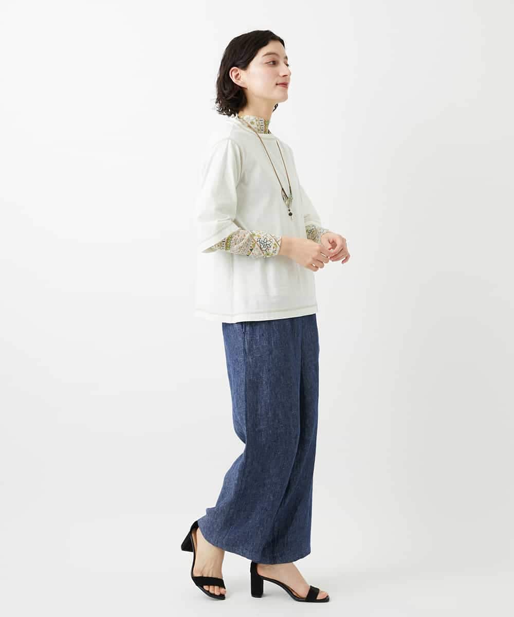 NHKGE40210 GIANNI LO GIUDICE(小さいサイズ)(メゾン ドゥ サンク) クールローレルスカイコットTシャツ ラベンダー