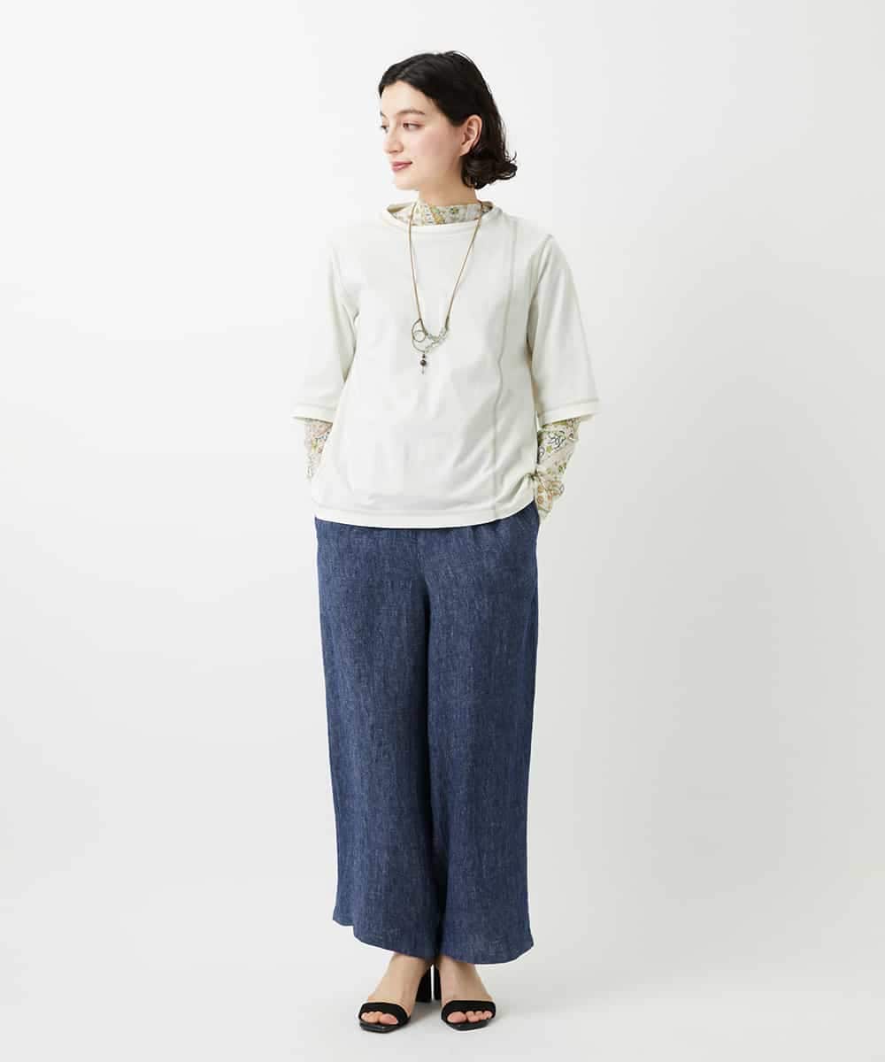 NHKGE40210 GIANNI LO GIUDICE(小さいサイズ)(メゾン ドゥ サンク) クールローレルスカイコットTシャツ ラベンダー