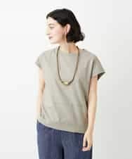 NHKGE41190 GIANNI LO GIUDICE(小さいサイズ)(メゾン ドゥ サンク) クールローレルスリーブレスカットソー カーキ