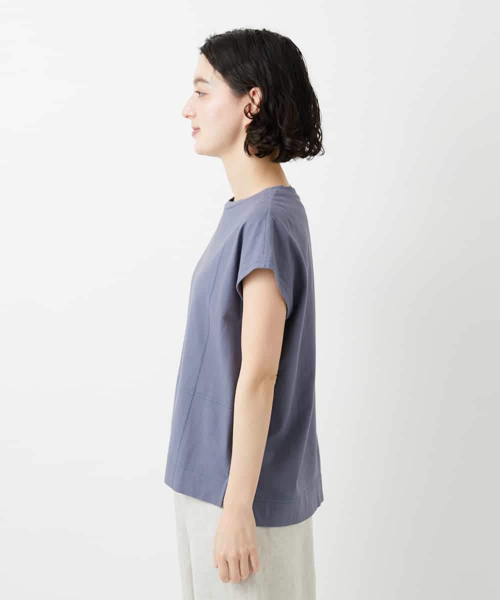 NHKGE41190 GIANNI LO GIUDICE(小さいサイズ)(メゾン ドゥ サンク) クールローレルスリーブレスカットソー ラベンダー