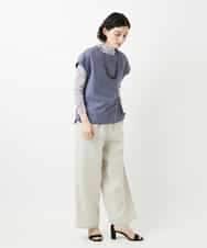 NHKGE41190 GIANNI LO GIUDICE(小さいサイズ)(メゾン ドゥ サンク) クールローレルスリーブレスカットソー ラベンダー