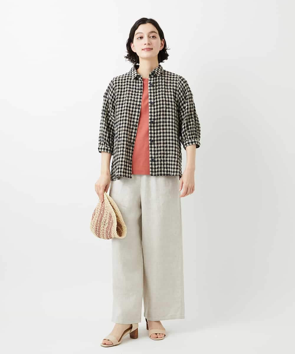 NHKGE41190 GIANNI LO GIUDICE(小さいサイズ)(メゾン ドゥ サンク) クールローレルスリーブレスカットソー ラベンダー