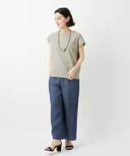 NHKGE41190 GIANNI LO GIUDICE(小さいサイズ)(メゾン ドゥ サンク) クールローレルスリーブレスカットソー ラベンダー