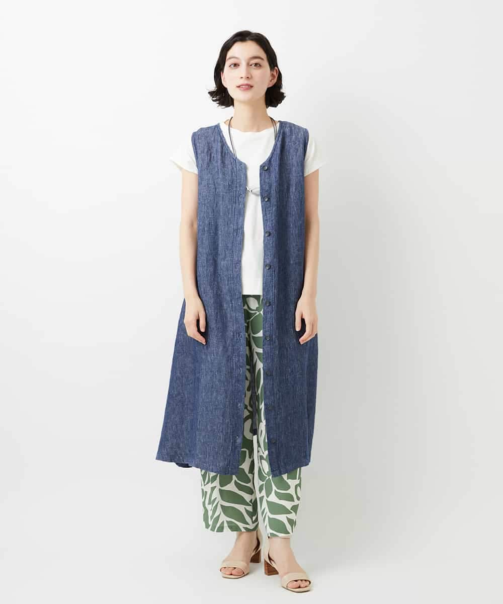 NHKGE41190 GIANNI LO GIUDICE(小さいサイズ)(メゾン ドゥ サンク) クールローレルスリーブレスカットソー ラベンダー