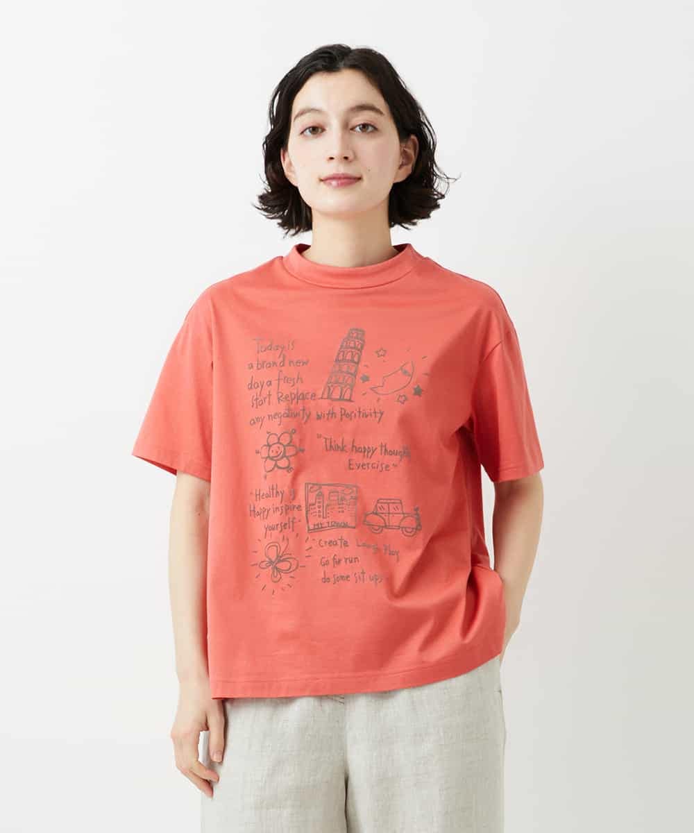 NHKGE42180 GIANNI LO GIUDICE(小さいサイズ)(メゾン ドゥ サンク) [日本製]天竺シルケットカットソー ピンク