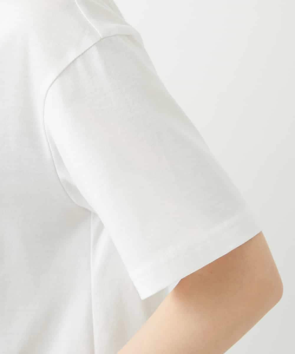 NHKGE42180 GIANNI LO GIUDICE(小さいサイズ)(メゾン ドゥ サンク) [日本製]天竺シルケットカットソー ホワイト