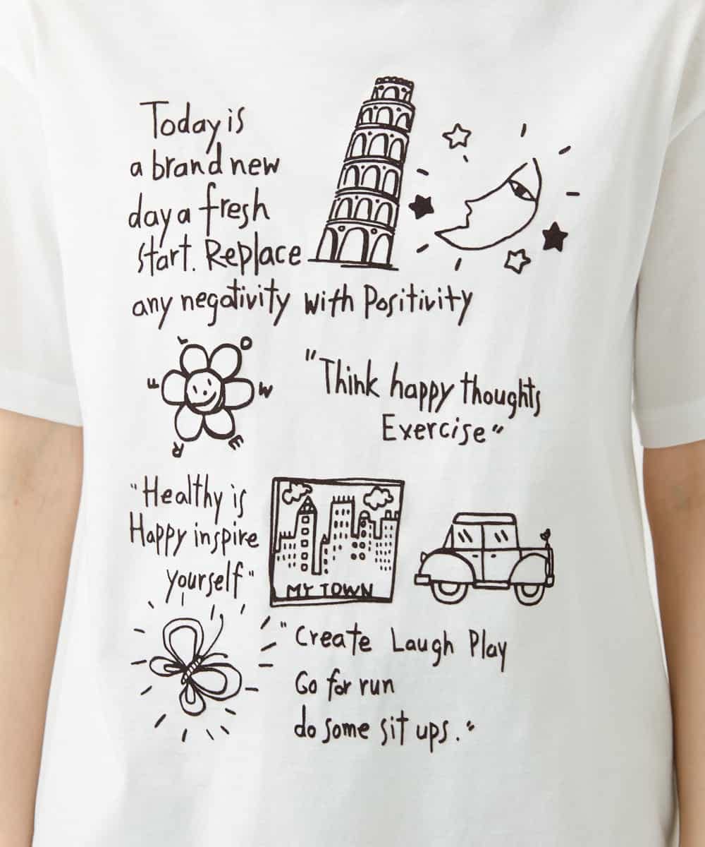 NHKGE42180 GIANNI LO GIUDICE(小さいサイズ)(メゾン ドゥ サンク) [日本製]天竺シルケットカットソー ホワイト