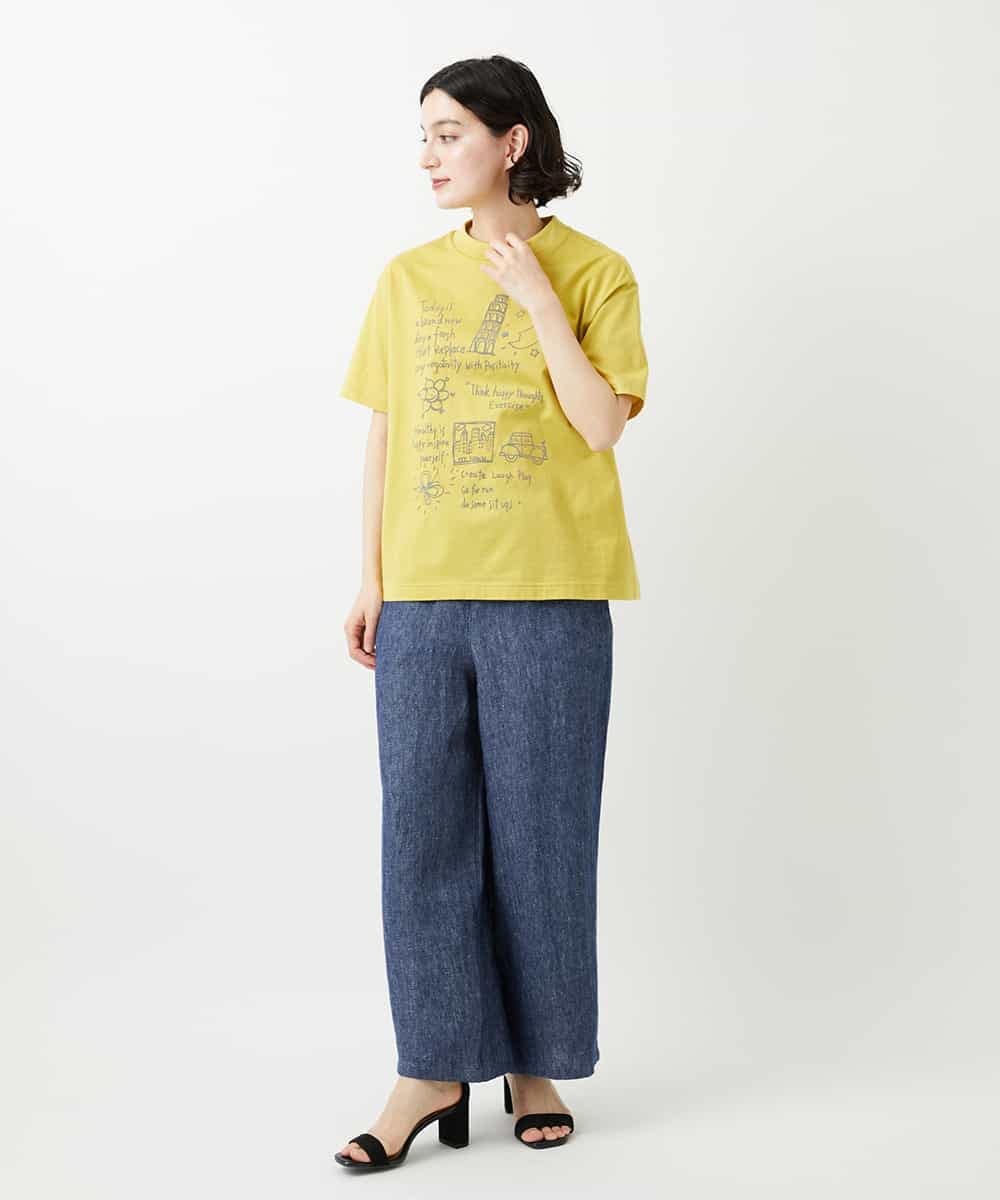 NHKGE42180 GIANNI LO GIUDICE(小さいサイズ)(メゾン ドゥ サンク) [日本製]天竺シルケットカットソー ホワイト