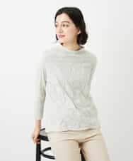 NHKGE46170 GIANNI LO GIUDICE(小さいサイズ)(メゾン ドゥ サンク) [日本製]麻混シャーリングカットソー ライトブルー