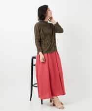 NHKGE46170 GIANNI LO GIUDICE(小さいサイズ)(メゾン ドゥ サンク) [日本製]麻混シャーリングカットソー ライトブルー