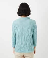 NHKGE46170 GIANNI LO GIUDICE(小さいサイズ)(メゾン ドゥ サンク) [日本製]麻混シャーリングカットソー ライトブルー