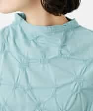 NHKGE46170 GIANNI LO GIUDICE(小さいサイズ)(メゾン ドゥ サンク) [日本製]麻混シャーリングカットソー ライトブルー