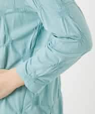 NHKGE46170 GIANNI LO GIUDICE(小さいサイズ)(メゾン ドゥ サンク) [日本製]麻混シャーリングカットソー ライトブルー