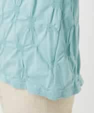 NHKGE46170 GIANNI LO GIUDICE(小さいサイズ)(メゾン ドゥ サンク) [日本製]麻混シャーリングカットソー ライトブルー