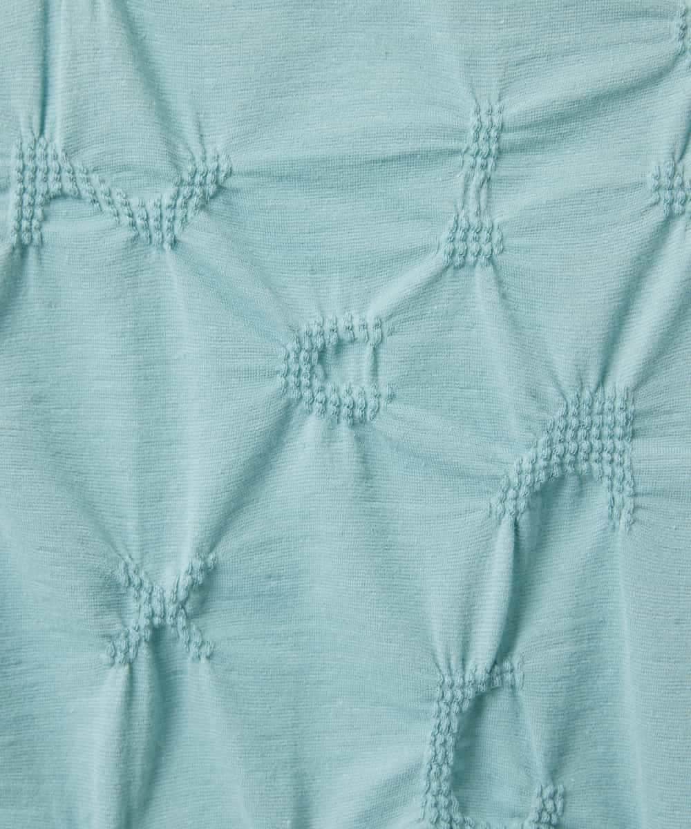 NHKGE46170 GIANNI LO GIUDICE(小さいサイズ)(メゾン ドゥ サンク) [日本製]麻混シャーリングカットソー ライトブルー