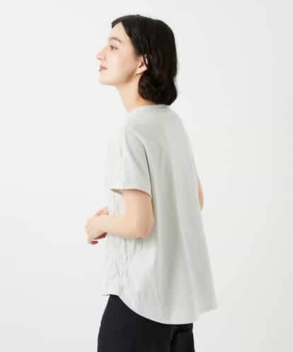 NHKGE47170 GIANNI LO GIUDICE(小さいサイズ) [日本製]麻混シャーリングフレンチスリーブカットソー