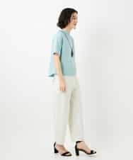 NHKGE48110 GIANNI LO GIUDICE(小さいサイズ)(メゾン ドゥ サンク) [日本製]綿麻ボトルネック天竺カットソー ライトブルー