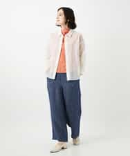 NHKGE48110 GIANNI LO GIUDICE(小さいサイズ)(メゾン ドゥ サンク) [日本製]綿麻ボトルネック天竺カットソー ライトブルー