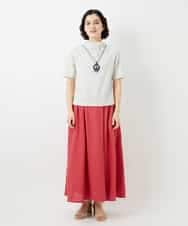 NHKGE48110 GIANNI LO GIUDICE(小さいサイズ)(メゾン ドゥ サンク) [日本製]綿麻ボトルネック天竺カットソー ライトブルー