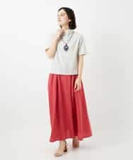 NHKGE48110 GIANNI LO GIUDICE(小さいサイズ)(メゾン ドゥ サンク) [日本製]綿麻ボトルネック天竺カットソー ライトブルー