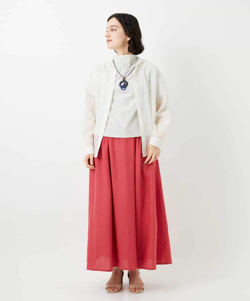 NHKGE48110 GIANNI LO GIUDICE(小さいサイズ)(メゾン ドゥ サンク) [日本製]綿麻ボトルネック天竺カットソー ライトブルー