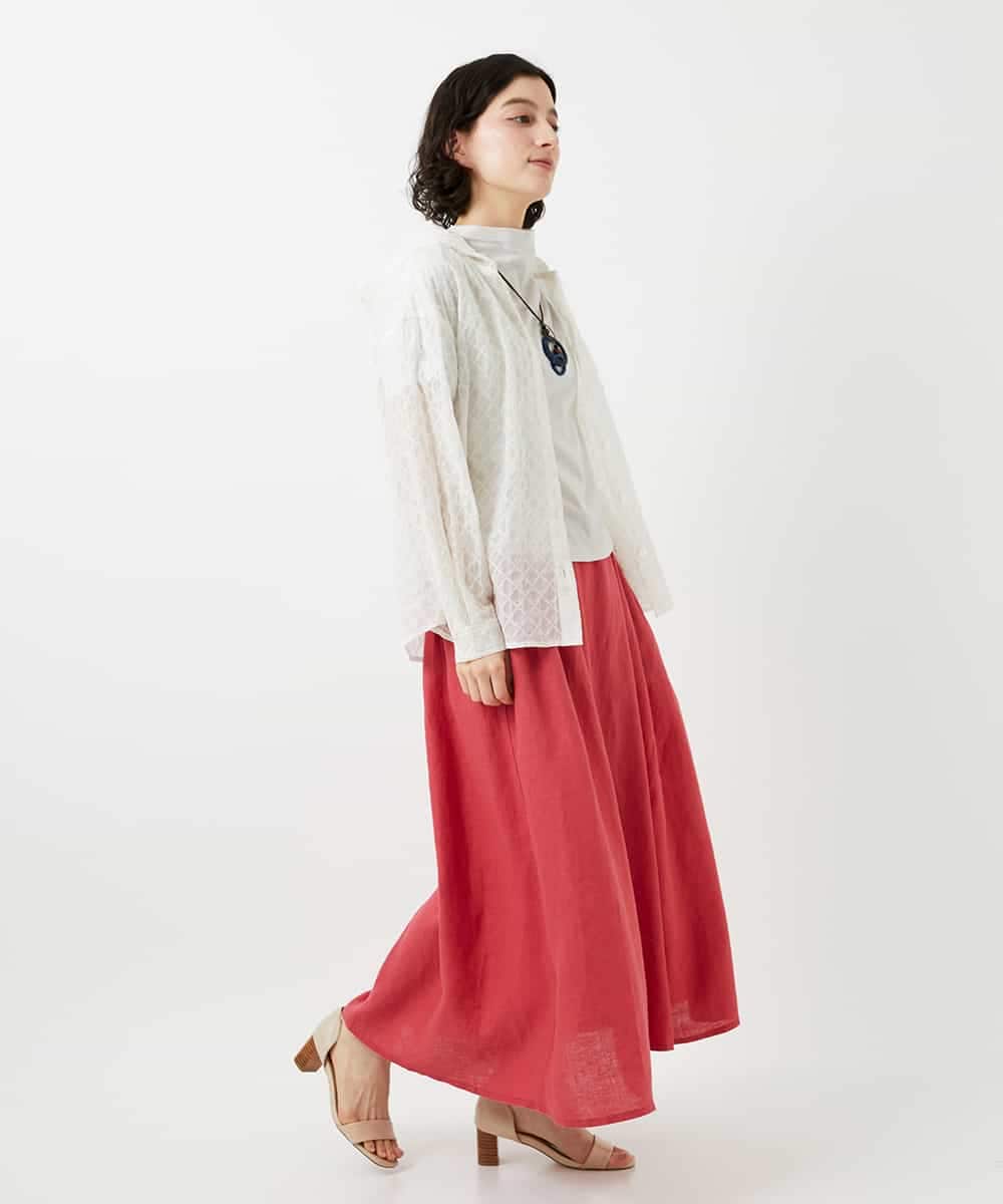 NHKGE48110 GIANNI LO GIUDICE(小さいサイズ)(メゾン ドゥ サンク) [日本製]綿麻ボトルネック天竺カットソー ライトブルー