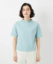 NHKGE48110 GIANNI LO GIUDICE(小さいサイズ)(メゾン ドゥ サンク) [日本製]綿麻ボトルネック天竺カットソー ライトブルー