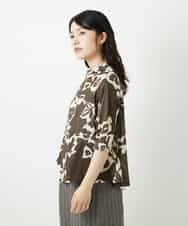 NHKGE50270 GIANNI LO GIUDICE(小さいサイズ)(メゾン ドゥ サンク) [日本製]アイアスポップフラワープリントイレヘムカットソー カーキ