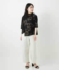 NHKGE50270 GIANNI LO GIUDICE(小さいサイズ)(メゾン ドゥ サンク) [日本製]アイアスポップフラワープリントイレヘムカットソー カーキ