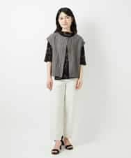 NHKGE50270 GIANNI LO GIUDICE(小さいサイズ)(メゾン ドゥ サンク) [日本製]アイアスポップフラワープリントイレヘムカットソー カーキ