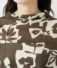 NHKGE50270 GIANNI LO GIUDICE(小さいサイズ)(メゾン ドゥ サンク) [日本製]アイアスポップフラワープリントイレヘムカットソー カーキ