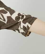 NHKGE50270 GIANNI LO GIUDICE(小さいサイズ)(メゾン ドゥ サンク) [日本製]アイアスポップフラワープリントイレヘムカットソー カーキ