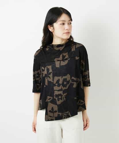 NHKGE50270 GIANNI LO GIUDICE(小さいサイズ) [日本製]アイアスポップフラワープリントイレヘムカットソー