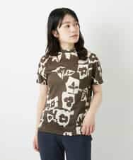 NHKGE51230 GIANNI LO GIUDICE(小さいサイズ)(メゾン ドゥ サンク) [日本製]アイアスポップフラワープリントカットソー カーキ