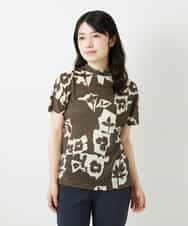 NHKGE51230 GIANNI LO GIUDICE(小さいサイズ)(メゾン ドゥ サンク) [日本製]アイアスポップフラワープリントカットソー カーキ