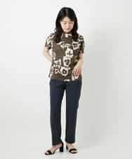 NHKGE51230 GIANNI LO GIUDICE(小さいサイズ)(メゾン ドゥ サンク) [日本製]アイアスポップフラワープリントカットソー カーキ