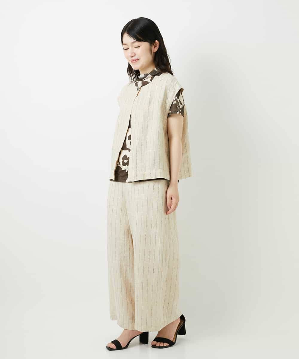 NHKGE51230 GIANNI LO GIUDICE(小さいサイズ)(メゾン ドゥ サンク) [日本製]アイアスポップフラワープリントカットソー カーキ