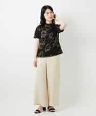 NHKGE51230 GIANNI LO GIUDICE(小さいサイズ)(メゾン ドゥ サンク) [日本製]アイアスポップフラワープリントカットソー カーキ