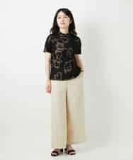 NHKGE51230 GIANNI LO GIUDICE(小さいサイズ)(メゾン ドゥ サンク) [日本製]アイアスポップフラワープリントカットソー カーキ