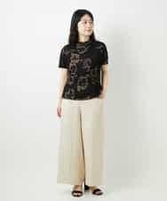 NHKGE51230 GIANNI LO GIUDICE(小さいサイズ)(メゾン ドゥ サンク) [日本製]アイアスポップフラワープリントカットソー カーキ