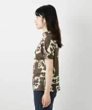 NHKGE51230 GIANNI LO GIUDICE(小さいサイズ)(メゾン ドゥ サンク) [日本製]アイアスポップフラワープリントカットソー カーキ